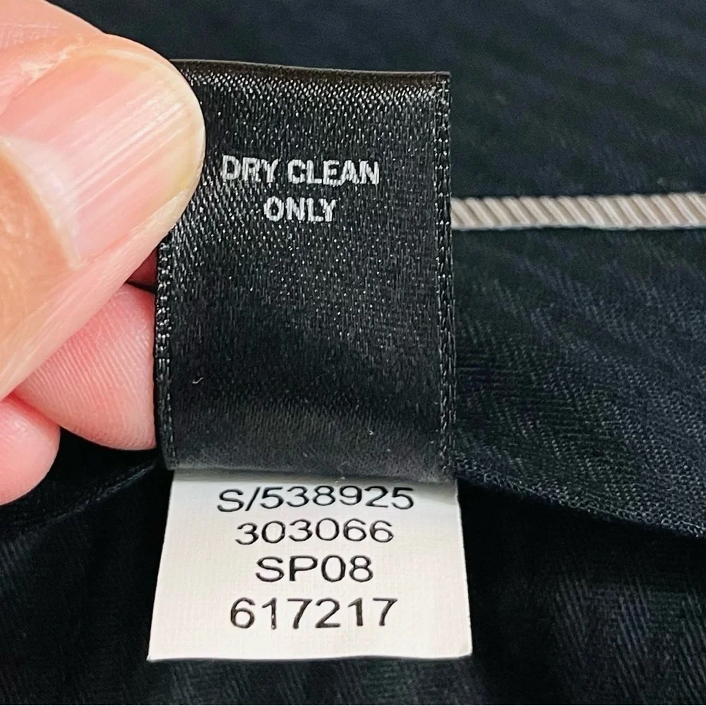 Banana Republic 100% Wool High Rise Dress Pants Men Size 34 Black/White Pockets